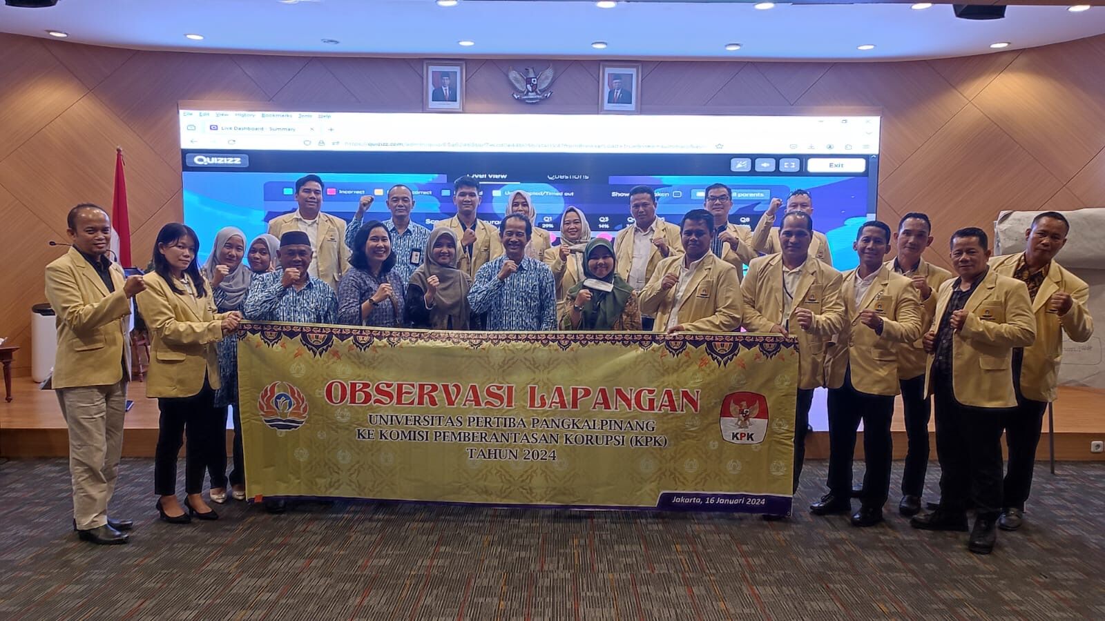 Mahasiswa/i Program Studi Magister Ilmu Hukum Program Pascasarjana Universitas Pertiba melakukan ObservasiLapangan di Komisi Pemberantasan Korupsi (KPK ) di Jakarta
