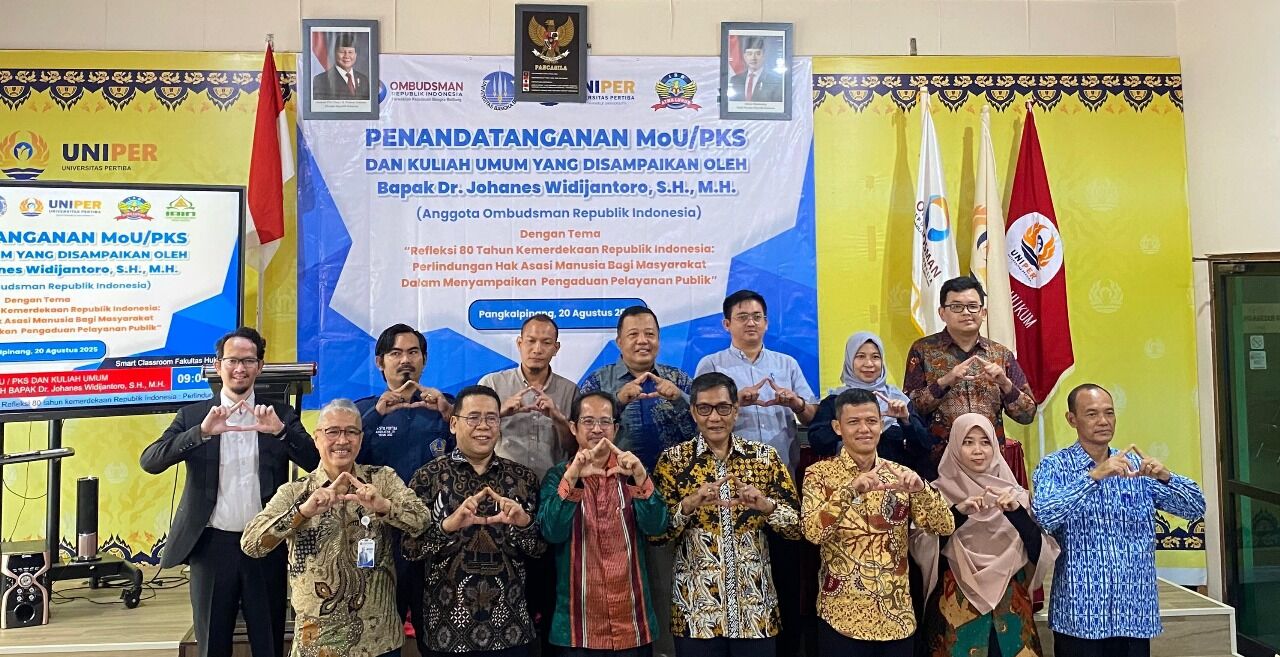 Ombudsman RI Perwakilan Babel Teken MoU dan PKS dengan Perguruan Tinggi dan Gelar Kuliah Umum di Universitas Pertiba