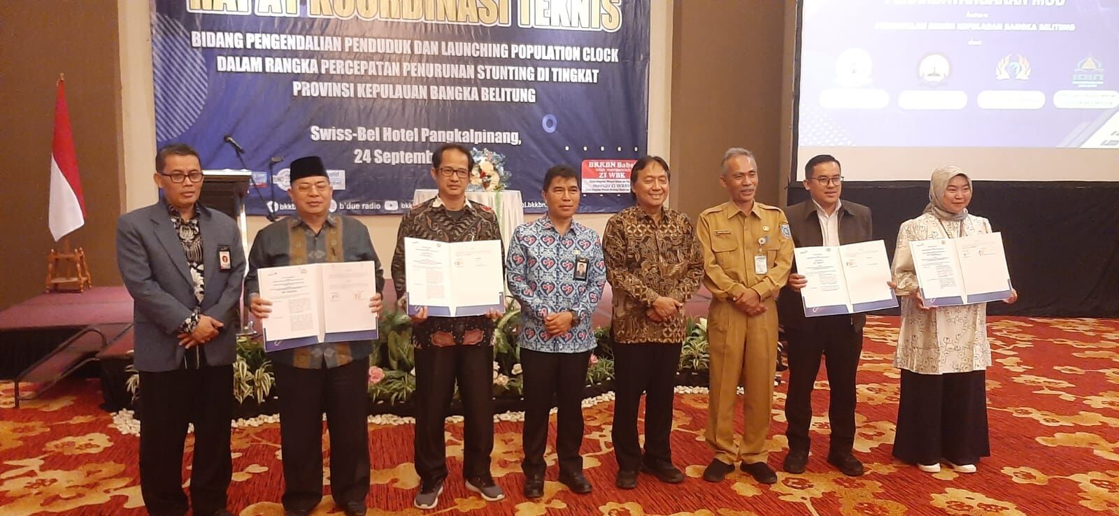 Rektor Universitas Pertiba Hadiri Rapat Koordinasi Teknis dan Launching Population Clock untuk Percepatan Penurunan Stunting di Bangka Belitung
