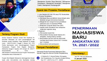 Brosur Penerimaan Mahasiswa Baru (PMB) S2 Manajemen 2022