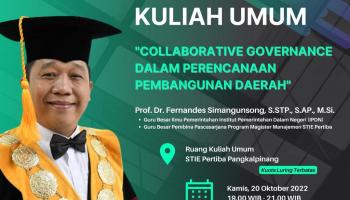 LIVE - Kuliah Umum Collaboration Goverance Dalam Perencanaan Pembangunan Daerah