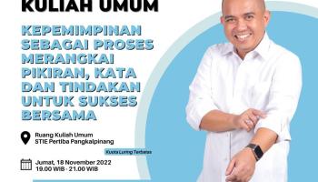 LIVE NOW - KULIAH UMUM Kepemimpinan Sebagai Proses Merangkai Pikiran, Kata dan Tindakan Untuk Sukses Bersama