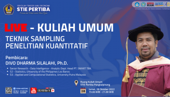 LIVE NOW - KULIAH UMUM Tema : Teknik Sampling Penelitian Kuantitatif
