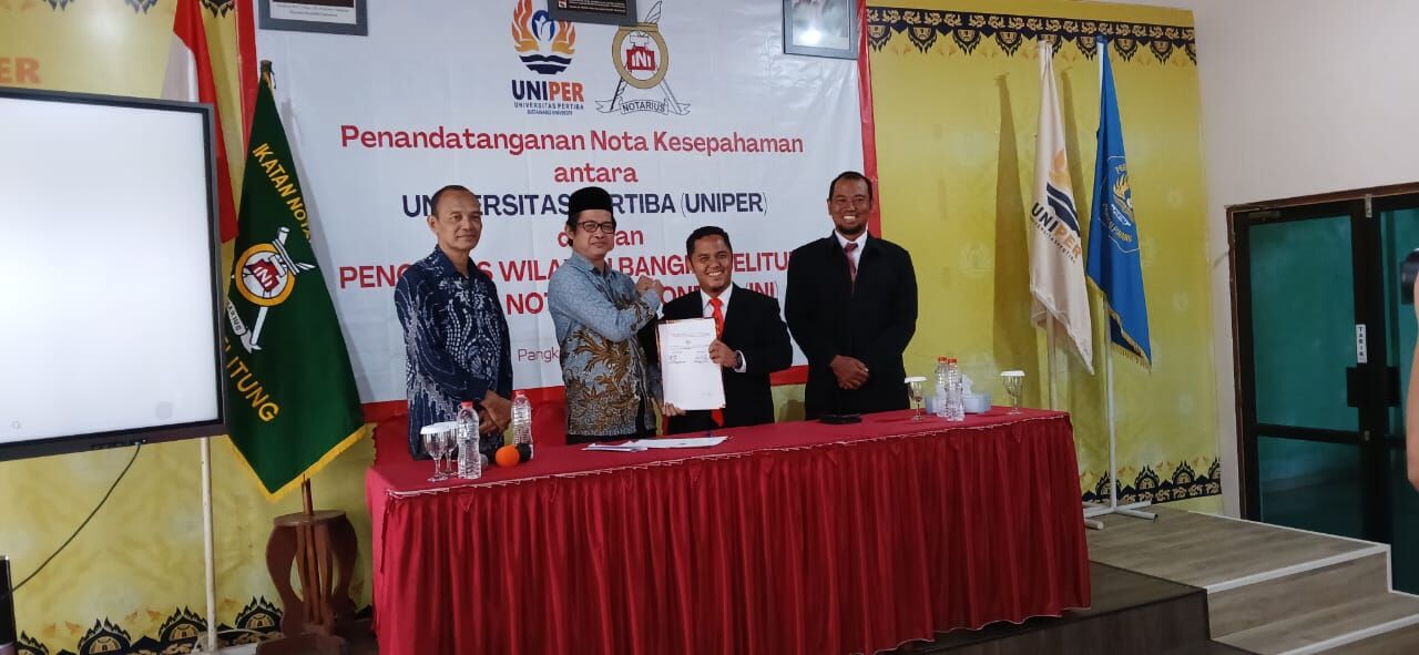 Universitas Pertiba dan Ikatan Notaris Indonesia Wilayah Bangka Belitung  Melakukan Penandatanganan MoU dan PKS
